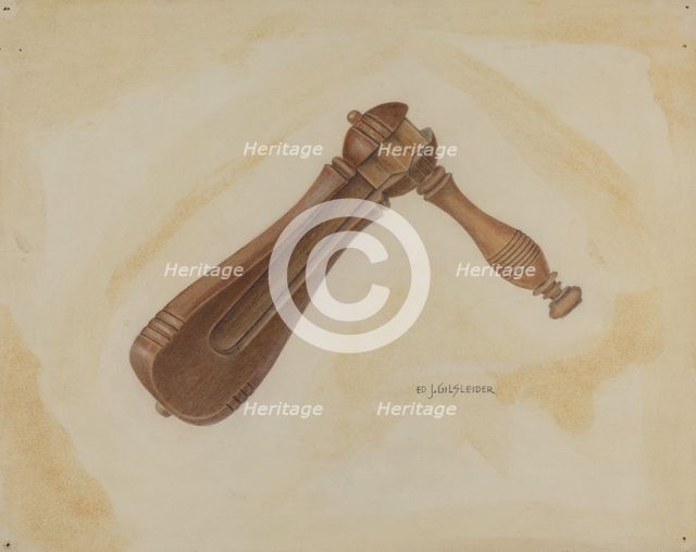 Watchman's Rattle, 1938. Creator: E. J. Gilsleider.