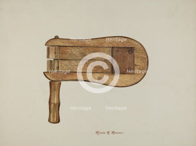 Watchman's Rattle, c. 1940. Creator: Marius Hansen.