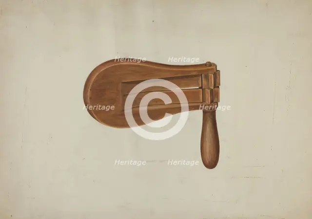 Watchman's Rattle, c. 1941. Creator: Leonard Battee.