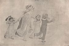 Water-Colour Drawing for Colour Wood-Block Print 1880-1890, (1923). Artist: Catherine Greenaway