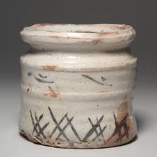 Water Container (Mizusashi) with Grasses, late 1500s-early 1600s. Creator: Unknown