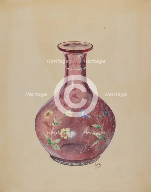 Water Carafe, 1937. Creator: Ralph Atkinson.