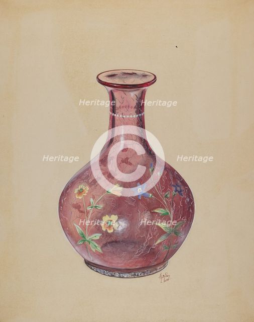 Water Carafe, 1937. Creator: Ralph Atkinson.