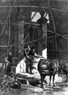 "Water-Carriers at the Well in the Alhambra, Spain," T. R. Macquoid...Water-Colour Exhibition, 1868. Creator: Unknown