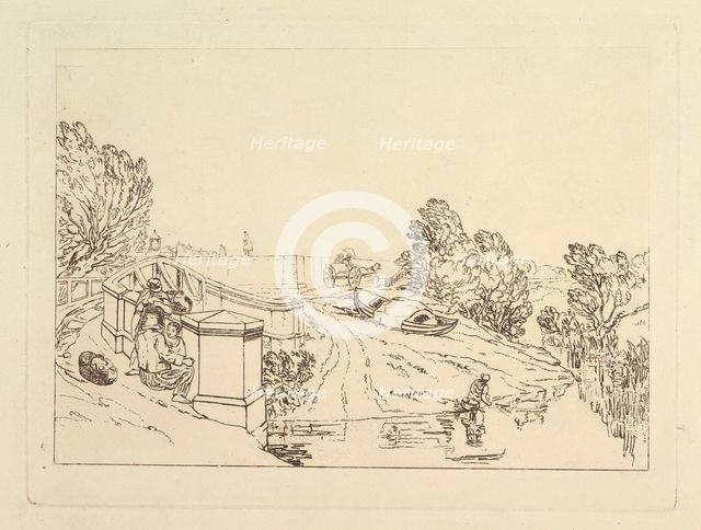 Water Cress Gatherers ( (Liber Studiorum, part XIII), 1819. Creator: JMW Turner.
