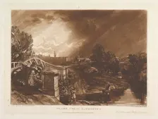Water Cress Gatherers, Rails Head Ferry Bridge, Twickenham (Liber Studiorum, pa..., January 1, 1819. Creator: JMW Turner