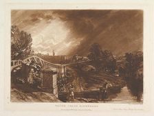 Water Cress Gatherers, Rails Head Ferry Bridge, Twickenham (Liber Studiorum, pa..., January 1, 1819. Creator: JMW Turner