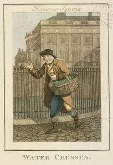 Water Cresses Cries of London, 1804. Artist: Anon