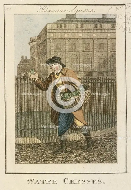 'Water Cresses', Cries of London, 1804. Artist: Anon