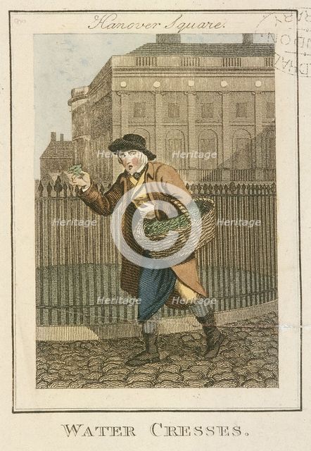 'Water Cresses', Cries of London, 1804. Artist: Anon