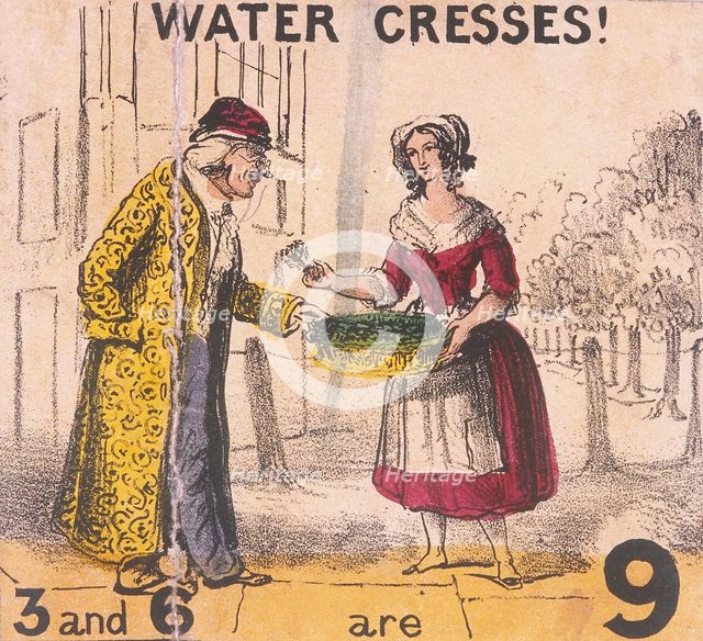 'Water Cresses!', Cries of London, c1840. Artist: TH Jones