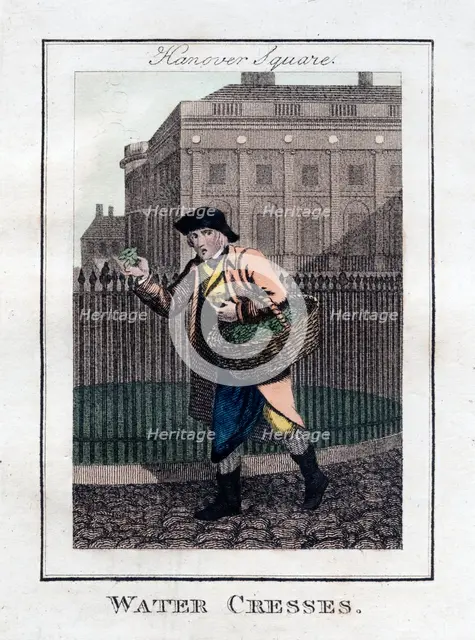 'Water Cresses', Hanover Square, London, 1805. Artist: Unknown