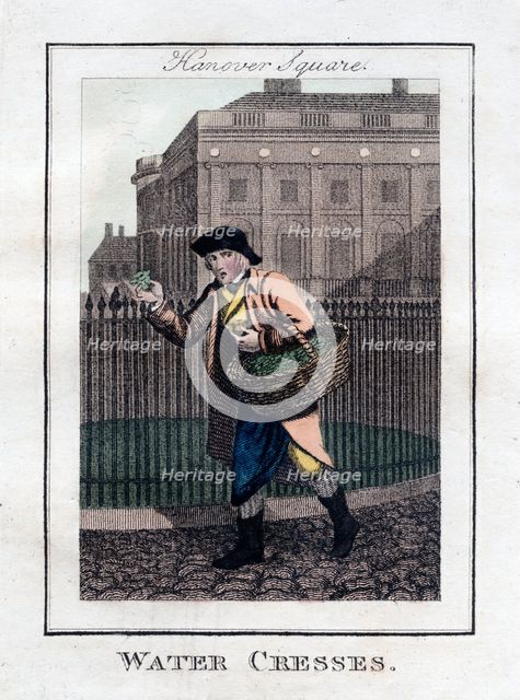 'Water Cresses', Hanover Square, London, 1805. Artist: Unknown