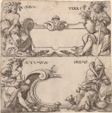 Water and Earth/Autumn and Winter, late 16th century. Creator: Unknown