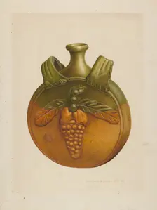 Water Bottle, c. 1939. Creator: William H Edwards