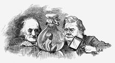 Water Baby being examined by Richard Owen and T.H. Huxley. Artist: Edward Linley Sambourne