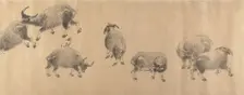 Water Buffaloes, dated 1639. Creator: Zhang Hong