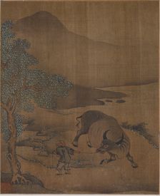 Water Buffalo and Herdboy, Possibly Ming dynasty, 1368-1644. Creator: Unknown