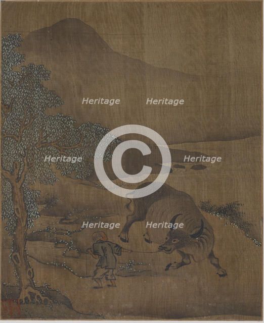 Water Buffalo and Herdboy, Possibly Ming dynasty, 1368-1644. Creator: Unknown.