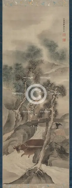 Water Buffalo Returning Home, 1781. Creator: Yosa Buson (Japanese, 1716-1783).