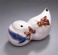 Water Dropper (suiteki) in the Form of Two Chestnuts and a Wasp, Late 19th century. Creator: Unknown