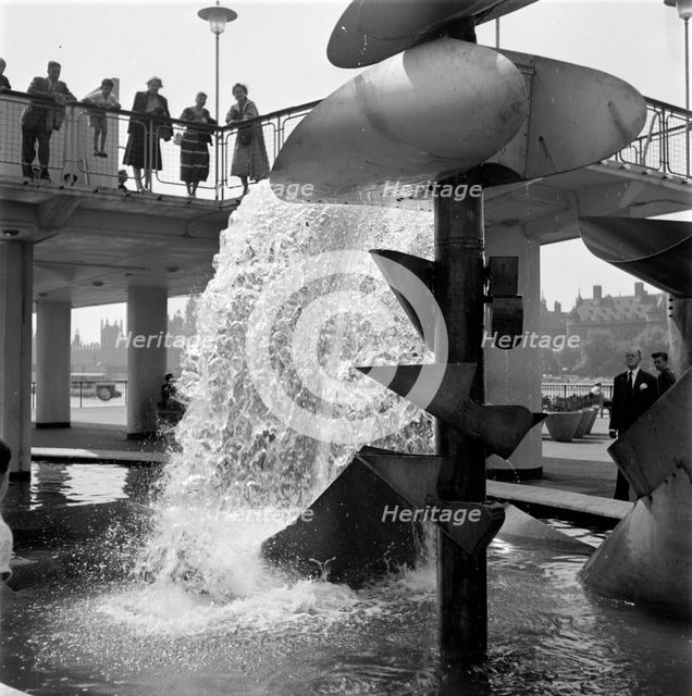 Water feature in Jubilee Gardens, South Bank, London, c1951-c1965. Artist: SW Rawlings