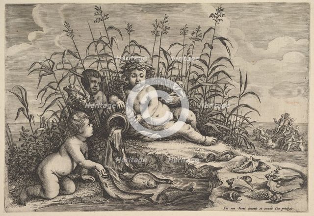 Water from The four elements, after Avont, 1647. Creator: Unknown.