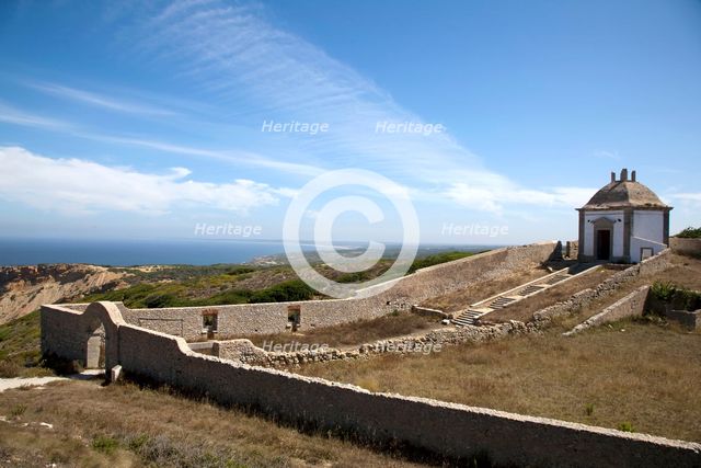Water house, Sanctuary of Nossa Senhora do Cabo, Cape Espichel, Portugal, 2009. Creator: Samuel Magal.
