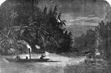 Water-Hunting for Deer: a Night Scene on the River Susquehanna, Pennsylvania, 1857. Creator: Unknown