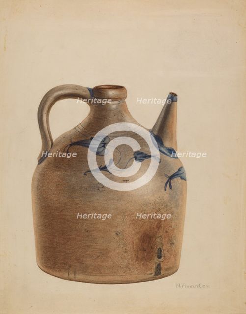 Water Jug, 1935/1942. Creator: Nicholas Amantea.