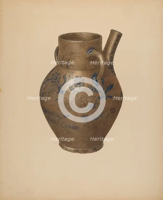 Water Jug, c. 1940. Creator: Giacinto Capelli.