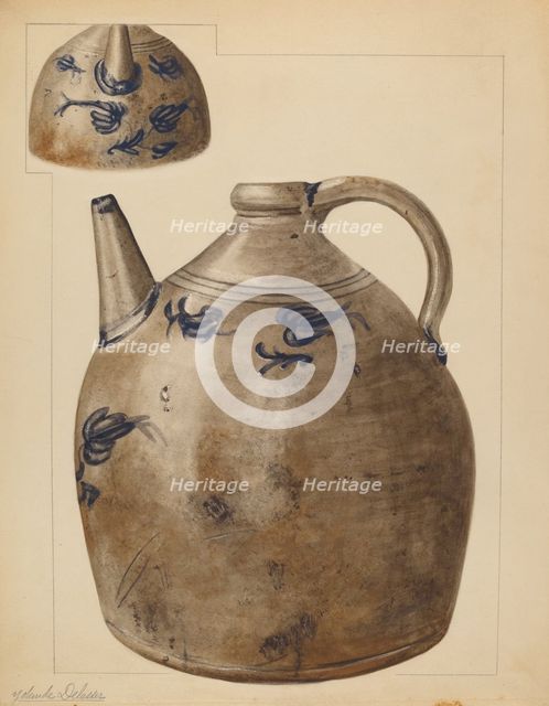 Water Jug, c. 1937. Creator: Yolande Delasser.