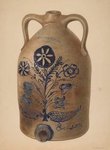 Water or Cider Jug, c. 1939. Creator: Nicholas Amantea