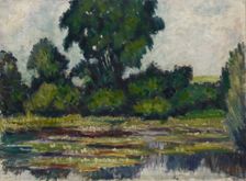 Water lilies, 1928. Creator: Alfred William Finch