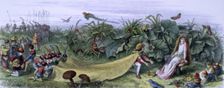 Water lilies and water fairies of the period c1869-c1870. Creator: Richard Doyle