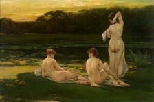 Water Lilies, before 1889. Creator: Walter Shirlaw