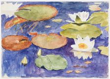 Water lilies in the water. Creator: Maria Wiik