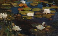 Water Lilies, study for the Youth and a Mermaid, 1896. Creator: Albert Edelfelt