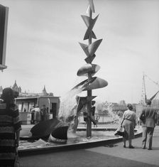 Water Mobile sculpture by Richard Huws, Festival of Britain, South Bank, Lambeth, London, 1951. Artist: MW Parry