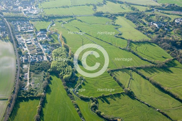 Water meadows along the River Frome, Kingston Maurward, Dorset, 2015. Creator: Historic England.