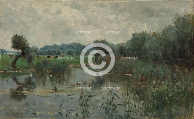 Water Meadows on the River IJssel, 1870-1897. Creator: Willem Roelofs.