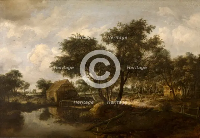 Water Mill, 1670-1685. Creator: Meindert Hobbema.