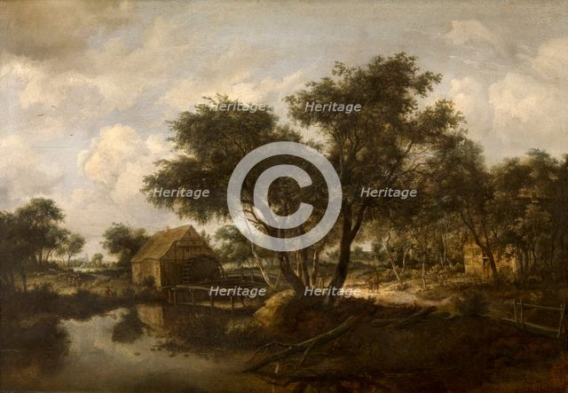 Water Mill, 1670-1685. Creator: Meindert Hobbema.