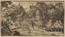 Water Mill at the Foot of a Mountain, probably c. 1645/1656. Creator: Allart van Everdingen