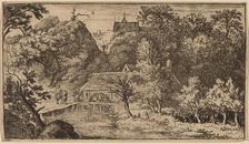 Water Mill at the Foot of a Mountain, probably c. 1645/1656. Creator: Allart van Everdingen