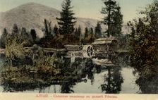 Water Mill in the Valley of the Uymon River, a Tributary of the Katun River, 1911-1913. Creator: Sergei Ivanovich Borisov