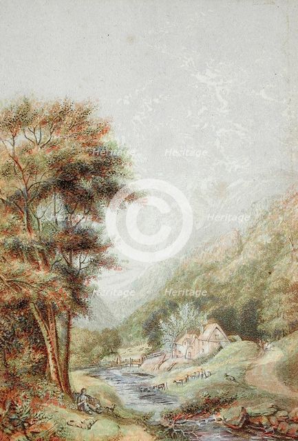 Water Mill on the Wye, c1850. Creator: George Baxter.