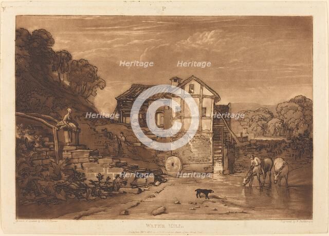 Water Mill, published 1812. Creator: JMW Turner.