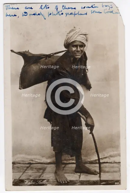 Water seller, Egypt, 1930s. Creator: Unknown.