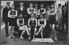 Water Polo: Ireland v. Wales - The Welsh Team - The Winners 1900. Artist: FP D'Arcy